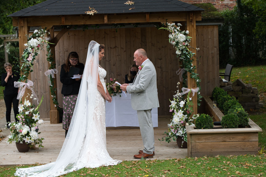 Relaxed wedding photography for older couple at Lyme Breeze Cheshire